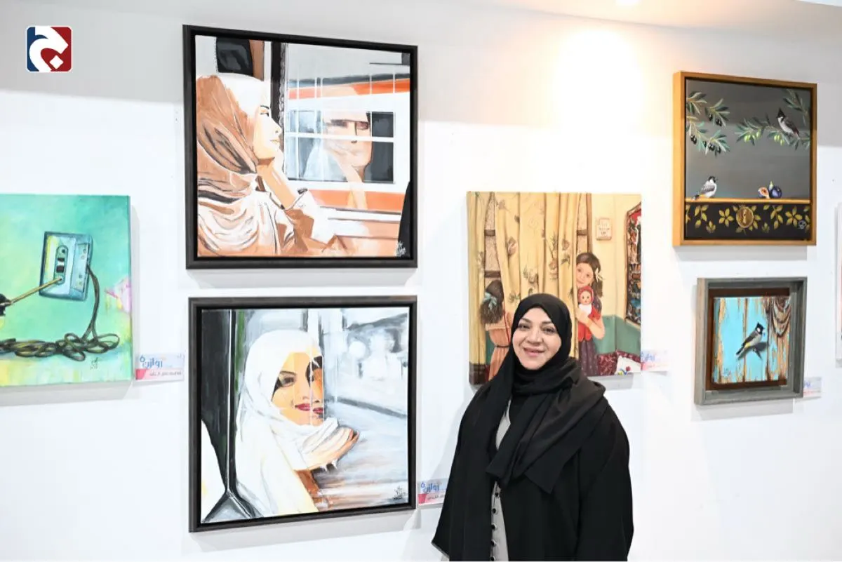 التشكيلية التاروتي: «انعكاس» يجسد القلق والرضا في لوحتين بـ «روازن 6»