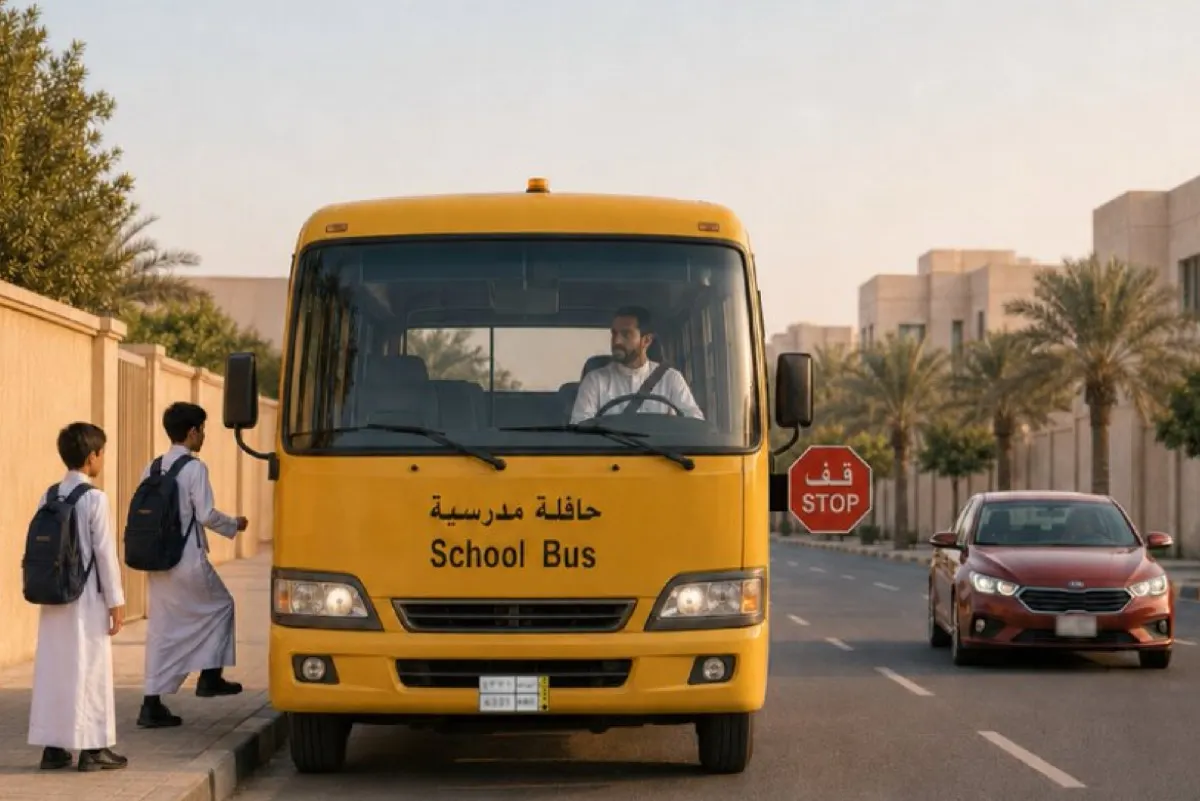 6 آلاف ريال غرامة تجاوز حافلات النقل المدرسي
