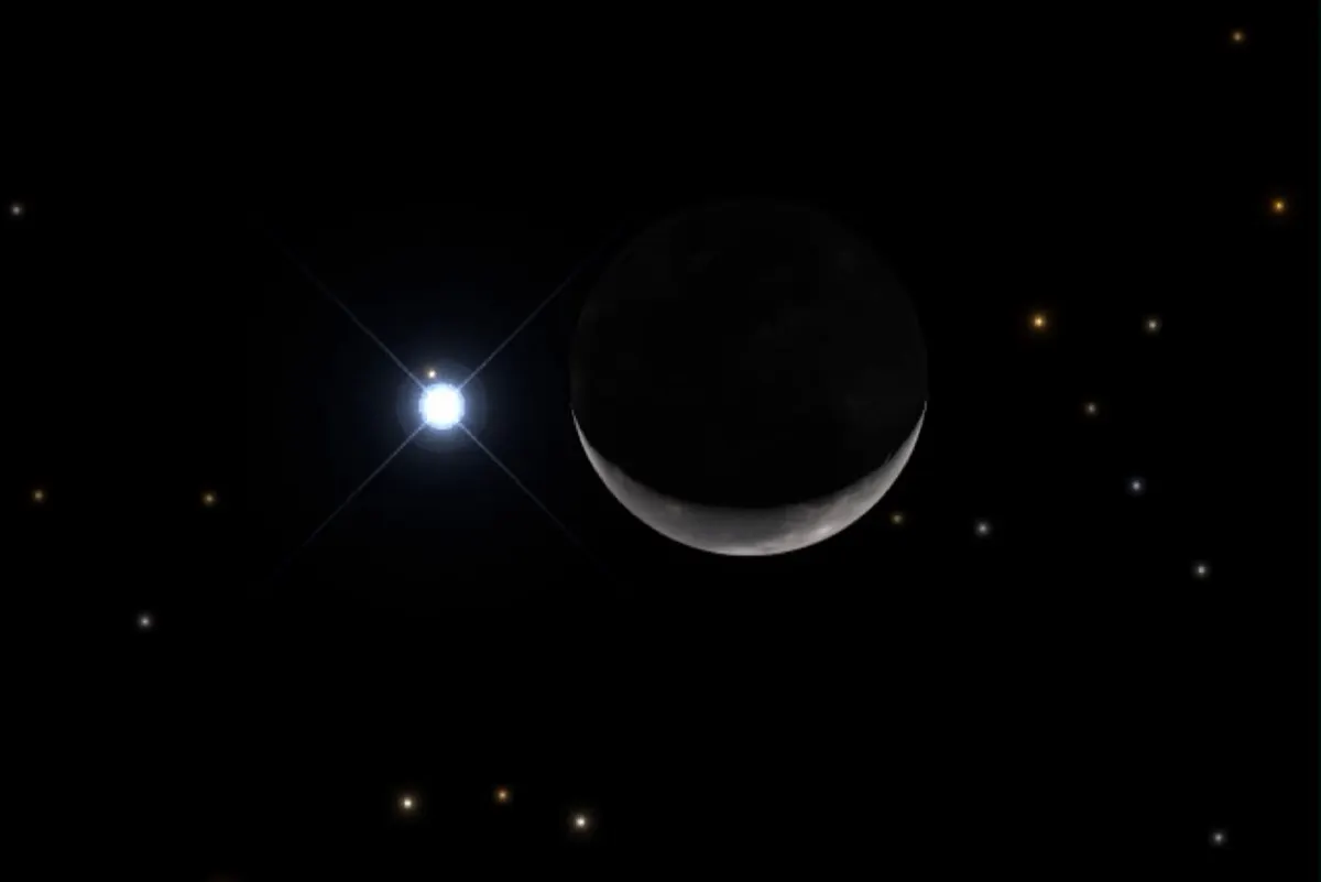اقتران ظاهري يجمع القمر بـ «قلب الأسد» فجر الأربعاء