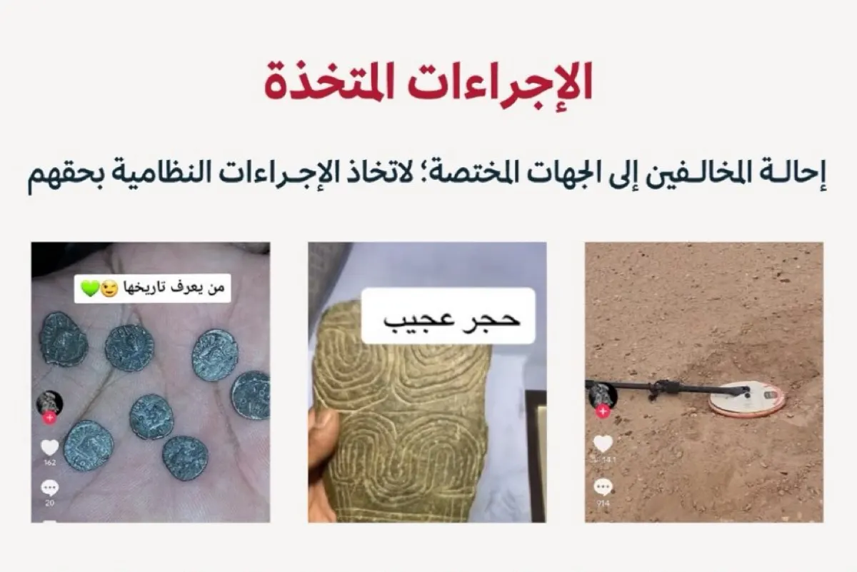 رصد إلكتروني يطيح بـ 3 عبثوا بالآثار.. وإحالتهم للجهات المختصة