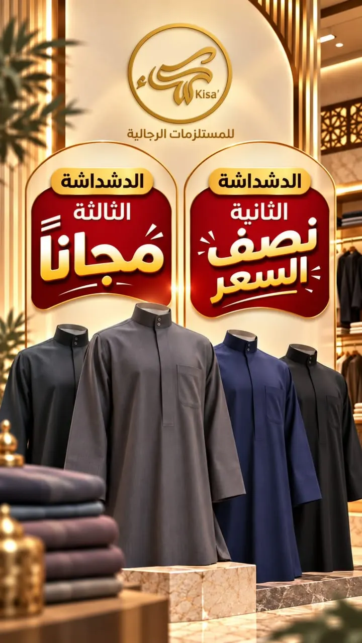 وراء كل رجال فخم ”دشداشة كساء“