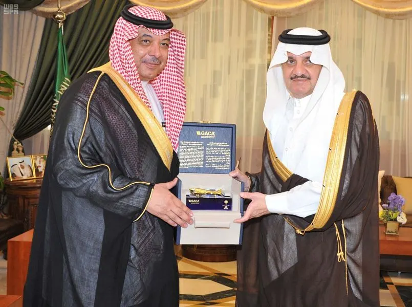 أمير الشرقية ونائبه استقبلا رئيس هيئة الطيران المدني استقطاب شركات عالمية لرفع مستوى الخدمات في مطار الدمام
