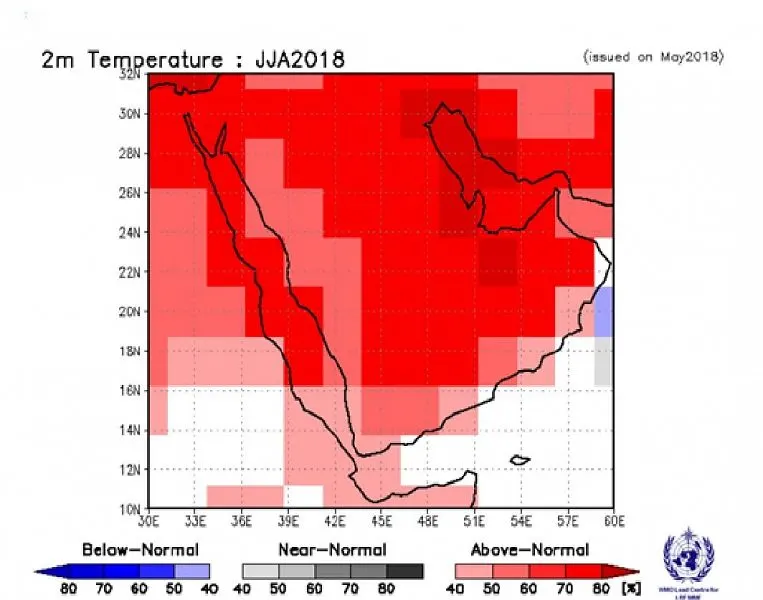 الأرصاد: الشرقية ستسجل أعلى درجة حرارة خلال الصيف