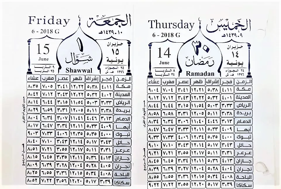 ثبوت هلال الفطر يُعيد الاعتبار إلى تقويم “أم القرى”