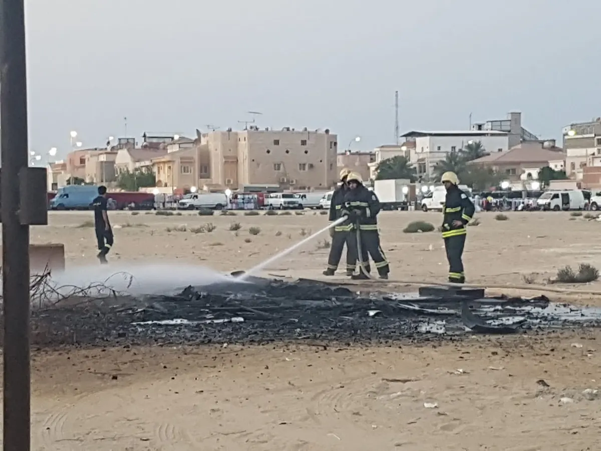 [تحديث] عبث أطفال يُشعل حريقا في سوق سبت صفوى