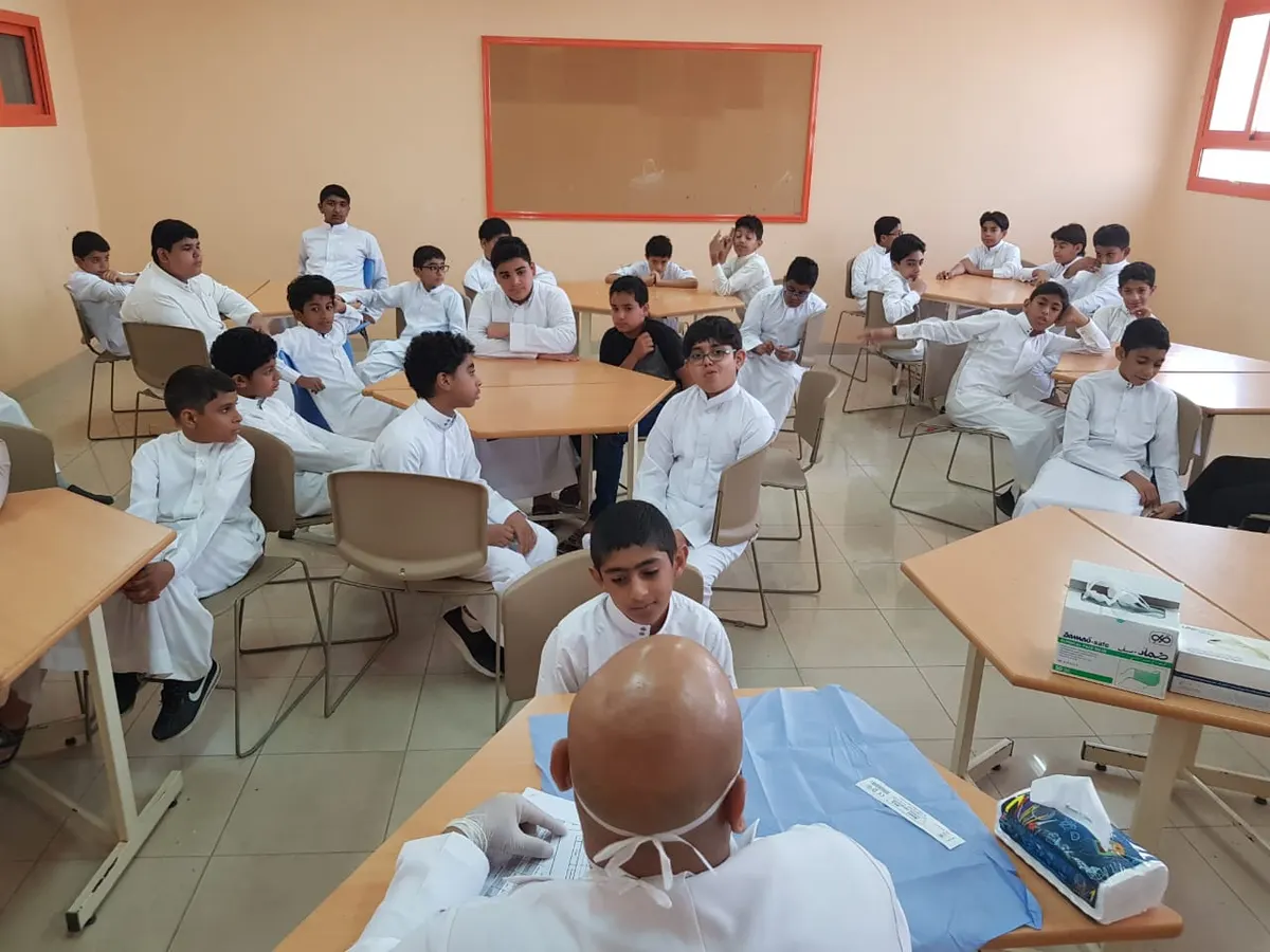 برنامج في صحة الأسنان لـ 109 طلاب في متوسطة الخويلدية