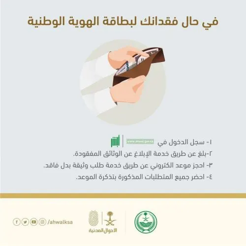 الأحوال المدنية: 4 خطوات لاستخراج “بدل فاقد” للهوية الوطنية