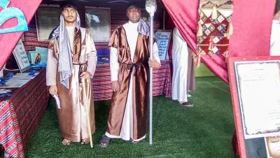 عنترة بن شداد والنابغة الذبياني في سوق المقريزي بجدة
