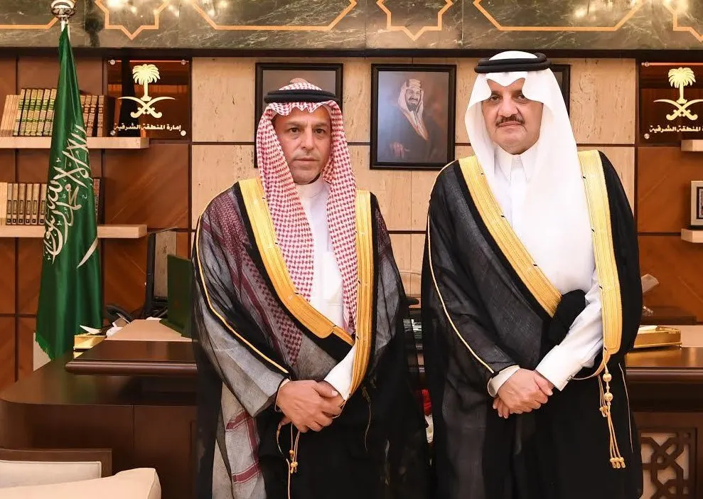 أمير الشرقية يستقبل كامل الخطي.. بعد تعيينه “مستشاراً” في دائرة المواريث