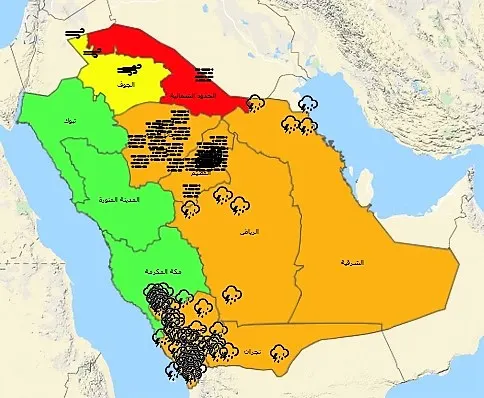 الأرصاد: الشرقية في اللون “البرتقالي”.. والتوقعات أمطار رعدية وأتربة ورؤية متدنية