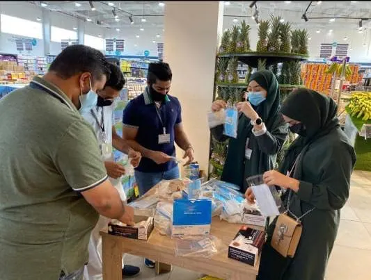 400 مستفيد من حملة “خيرية القطيف” للوقاية من فيروس كورونا