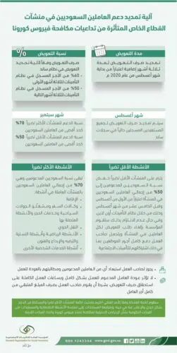 “التأمينات”: دعم المنشآت الأقل تضرراً ينخفض إلى 50% اعتباراً من سبتمبر