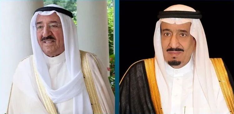 خادم الحرمين يطمئن هاتفياً على صحة أمير الكويت