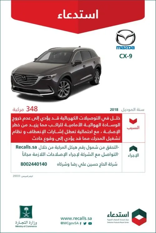 خلل “ثلاثي” يلحق “مازدا” بـ”تويوتا” و”لكزس” على طريق الاستدعاء