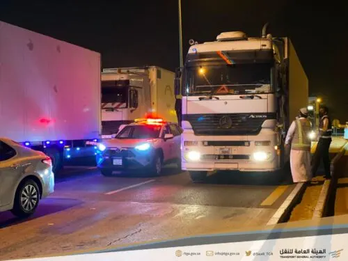 حملة لمنع مخالفات الشاحنات الأجنبية في صناعية الدمام الثانية