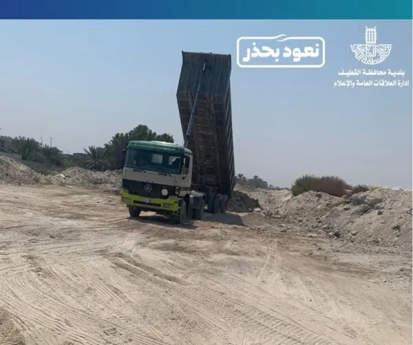 ضبط شاحنة ترمي المخلفات في “نيوبيش تاروت”