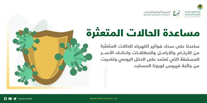 منصة “تبرع” تقدم “فزعات” للمتعثرين في سداد فواتير الكهرباء