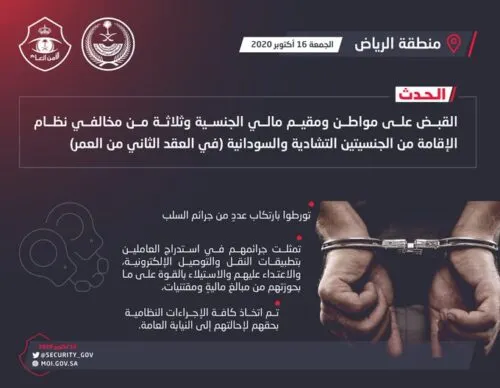 مراهقون من 4 جنسيات يعتدون ويسلبون العاملين في تطبيقات النقل