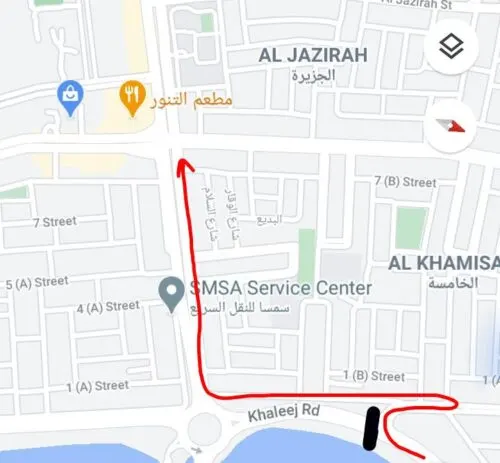 طريق كورنيش القطيف من الناصرة مُغلق.. لإزالة الدوار