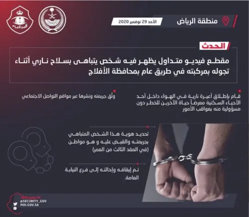 بعد 48 ساعة من توجيه النيابة.. إيقاف مُطلق النار عشوائياً