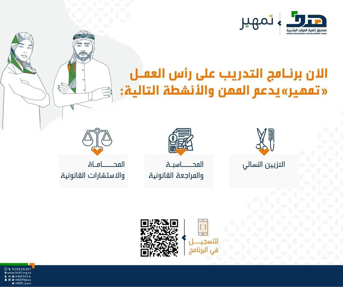 “هدف” يدعم مهن المحاسبة والمحاماة والتزيين النسائي تمهيداً لتوطينها