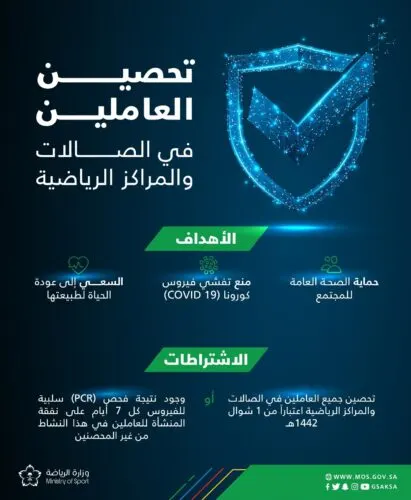 غرة شوال.. آخر موعد لتحصين العاملين في الصالات الرياضية من “كورونا”