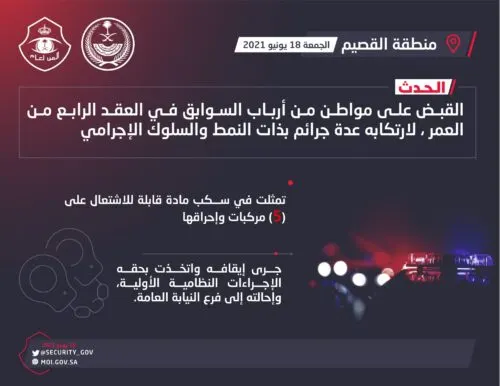 “أربعيني” من أصحاب السوابق يحرق 5 سيارات