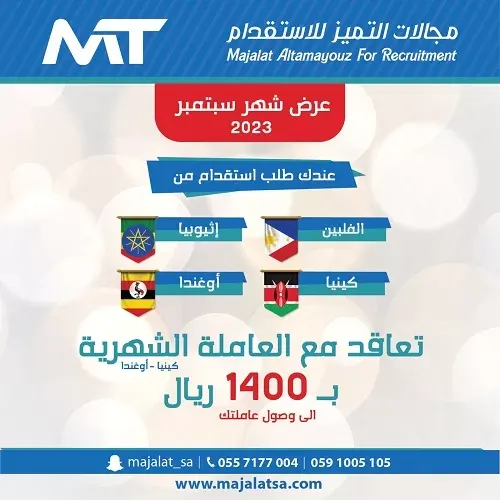 مجالات التميز للاستقدام.. تصفح موقعنا الإلكتروني و اختر المناسب لطلبك