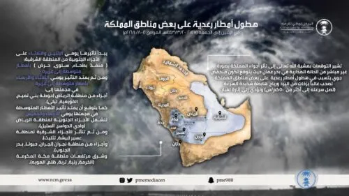 الدفاع المدني لسكان الشرقية: أحذروا أمطاراً غزيرة ترافق «شاهين»