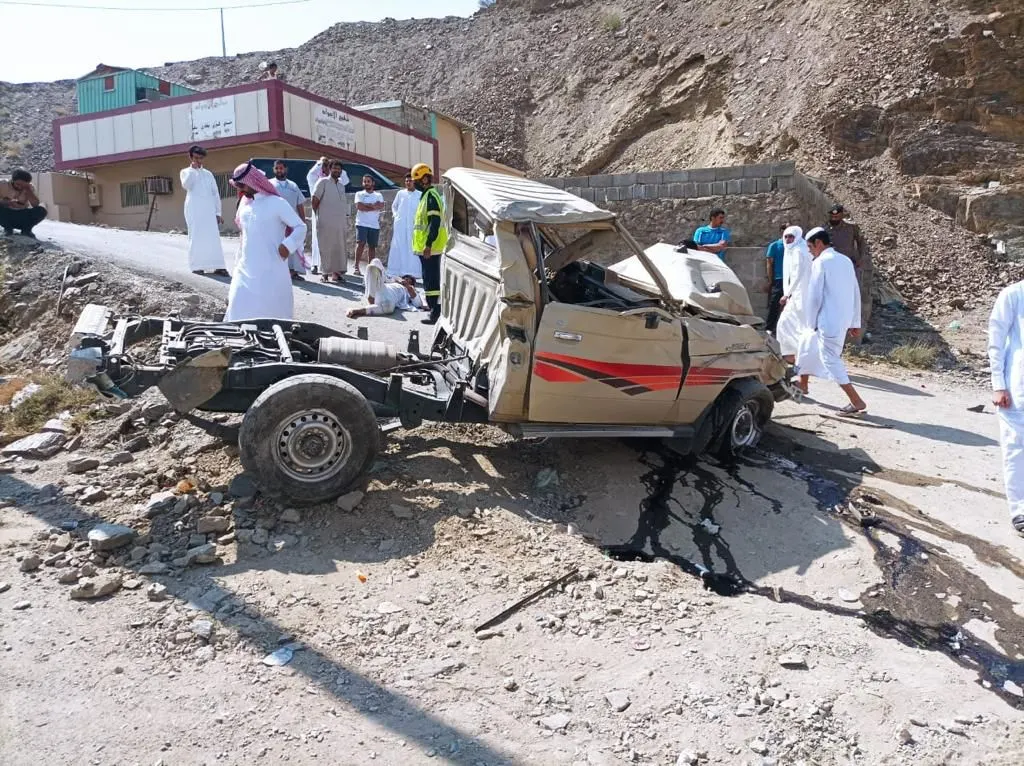 إصابة خطرة في حادث تصادم في منطقة جبلية بالباحة