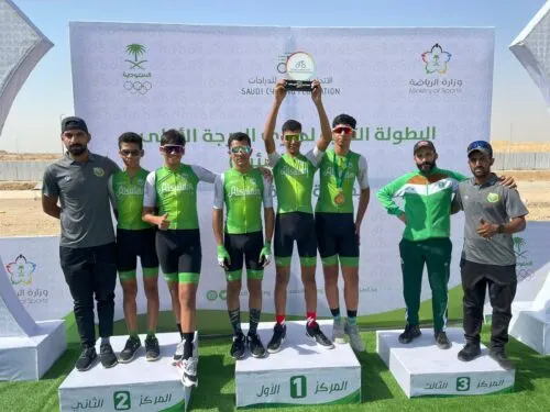 ناشئو دراجي السلام ثانيًا والابتسام ثالثاً على منصة تتويج الدوري السعودي