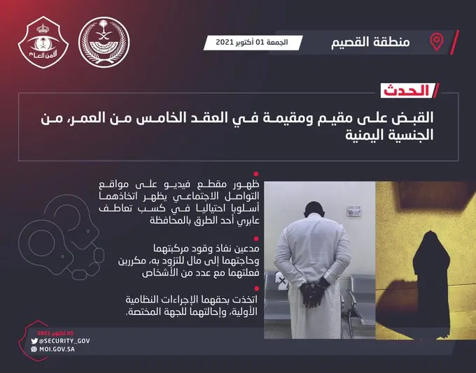 يمني ويمنية يحتالان على المسافرين: «اعطونا فلوس.. سيارتنا ما فيها بنزين»