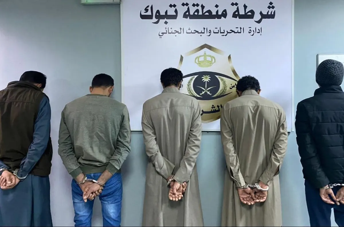 سقوط عصابة تسرق السيارات في تبوك والمدينة
