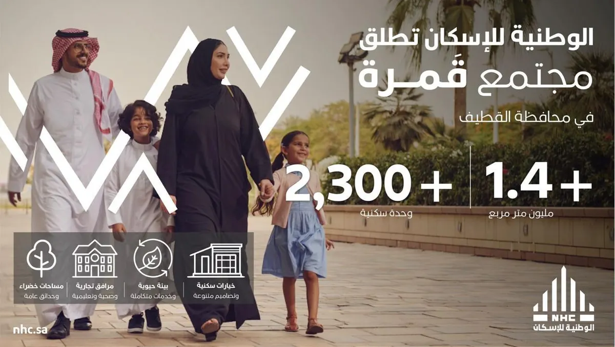 مجتمع “قَمرة” في القطيف.. توفير 2,393 وحدة سكنية لاستيعاب أكثر من 11 ألف نسمة