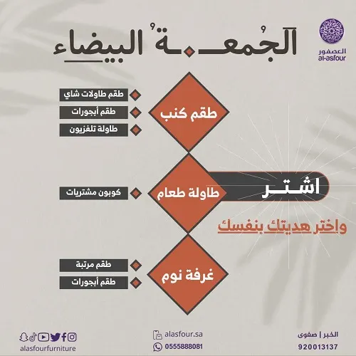 بدأت عروض الجمعة البيضاء في مفروشات العصفور