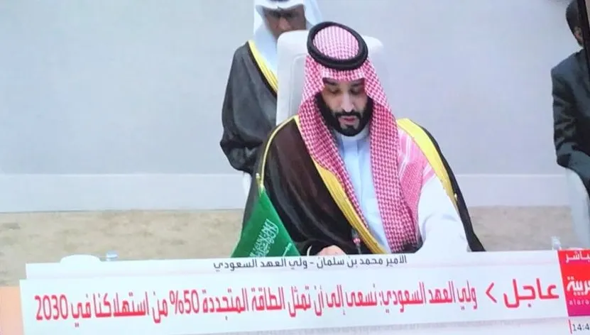 ولي العهد: نخطط لتأمين نصف استهلاكنا من الطاقة المتجددة بحلول 2030