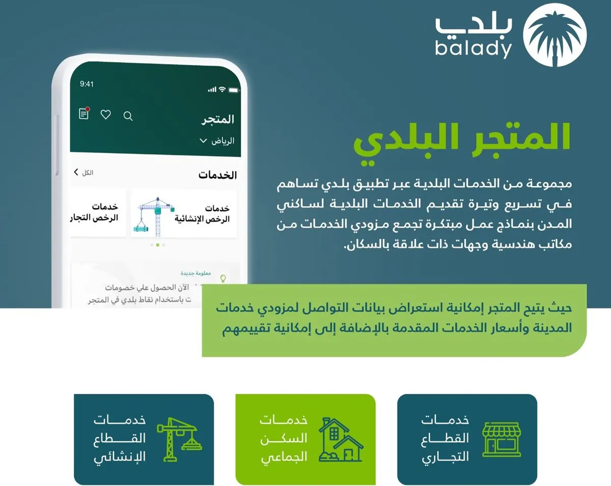 تفويض الرخص.. إطلاق متجر إلكتروني يُوفر 3 خدمات بلدية