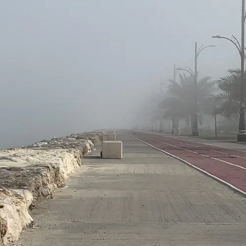 كورنيش سيهات.. ضباب في الـ 3 عصراً.. والرمضان يشرح السبب: تبريد من بخار البحر