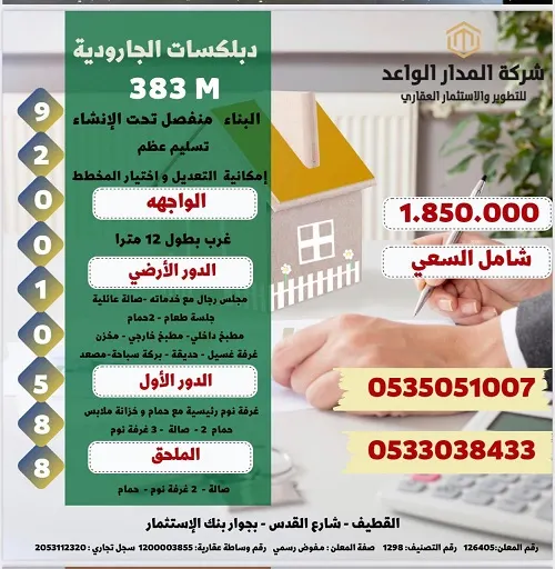 المدار الواعد.. دبلكسات الخزامي فرصة شراء