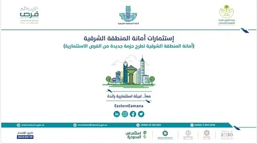أكثر من 250 فرصة استثمارية بمساحة تتجاوز 18 مليون متر مربع في الشرقية