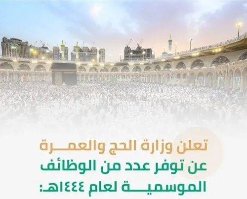 في مكة والمدينة وجدة.. وظائف موسمية بوزارة الحج والعمرة