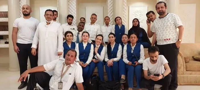 إجلاء طاقم الطائرة السعودية إلى سفارتنا في الخرطوم