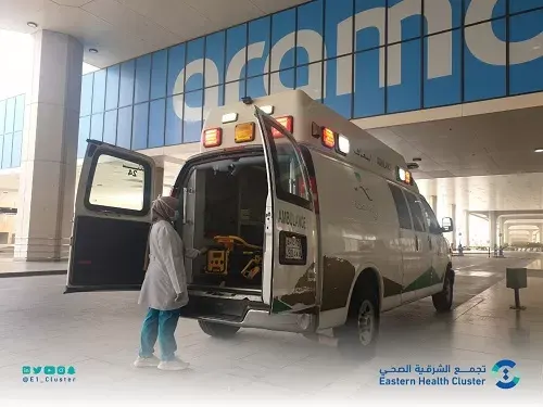 جسر الملك فهد.. تجمع وصحة الشرقية يقدمان الرعاية لضيوف الرحمن