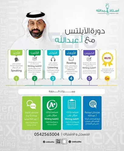دورة الآيلتس مع أستاذ عبدالله مرة سهلة