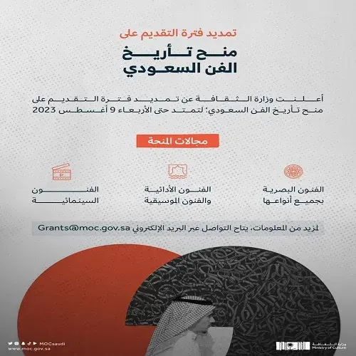 “الثقافة” تُمدد التقديم على منح تأريخ الفن السعودي إلى أغسطس