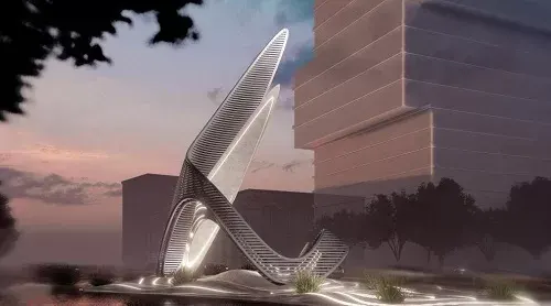 التصميم فاز في مبادرة الفوزان.. بدء تنفيذ مجسم التأسيس في الخُبَر