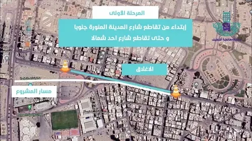 عملياً.. بدء تطوير طريق الملك عبدالعزيز وإغلاق تقاطعاته
