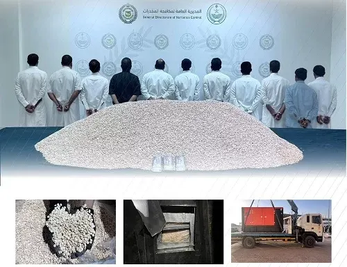 الرياض.. الإطاحة بـ 11 متهماً في تهريب 3.8 مليون قرص إمفيتامين