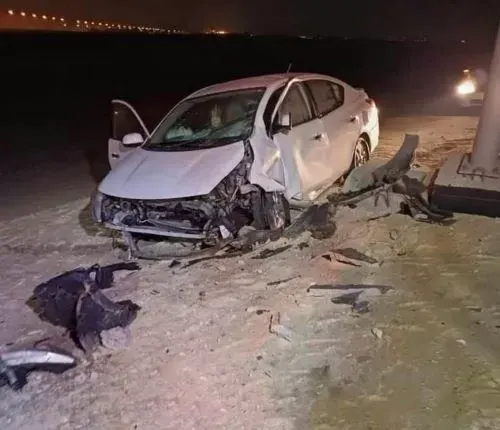 صفوى.. نجاة الشاب حسن آل فريد من حادث عند كوبري المطار