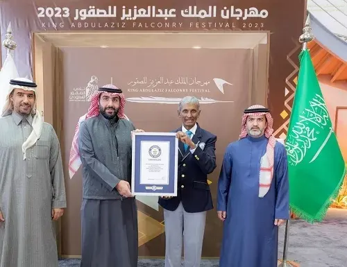 للمرة الثالثة.. مهرجان الملك عبدالعزيز للصقور يدخل “غينيس”